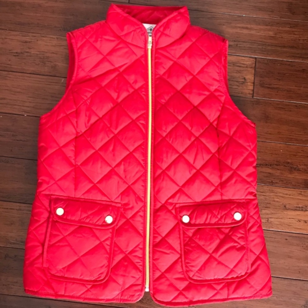 St. John's Bay Bright Red Quilted Vest